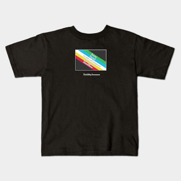 Disability Awareness Pride Kids T-Shirt by Curse Me Not